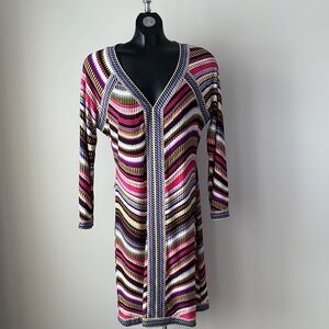 BCBGMaxAzria Multicolor Long Sleeve Dress